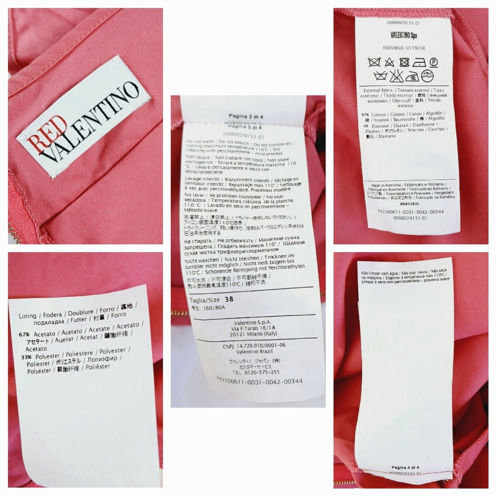 Red Valentino Pink Ruffle Sleeve Cocktail Mini Dress US 2 IT 38 - Picture 5 of 5